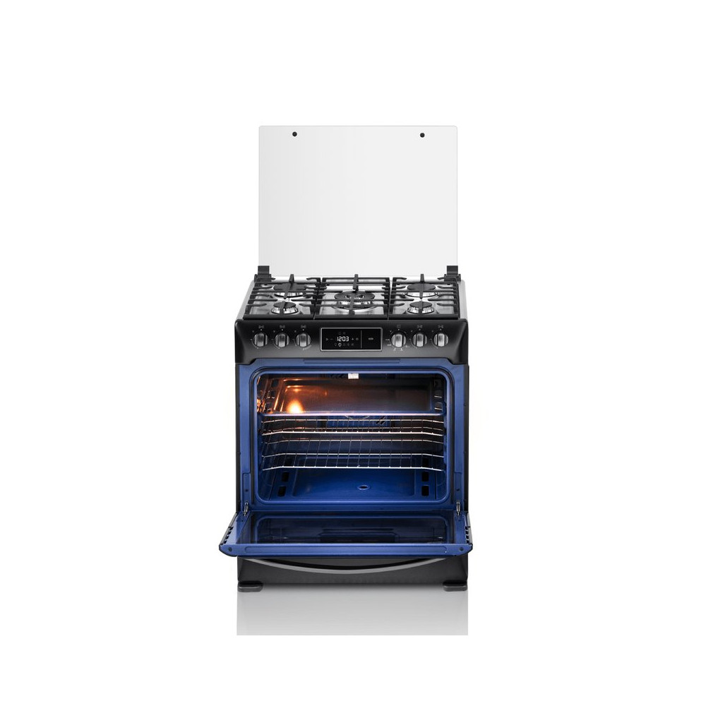 COCINA A GAS NIZA ZAFIRO 5 QUEMADORES 30" NEGRA