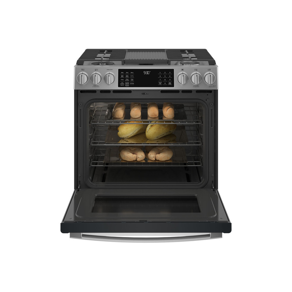 GE Profile™ Estufa de gas inteligente deslizable de 30" Air Fry - PGS930YPFS