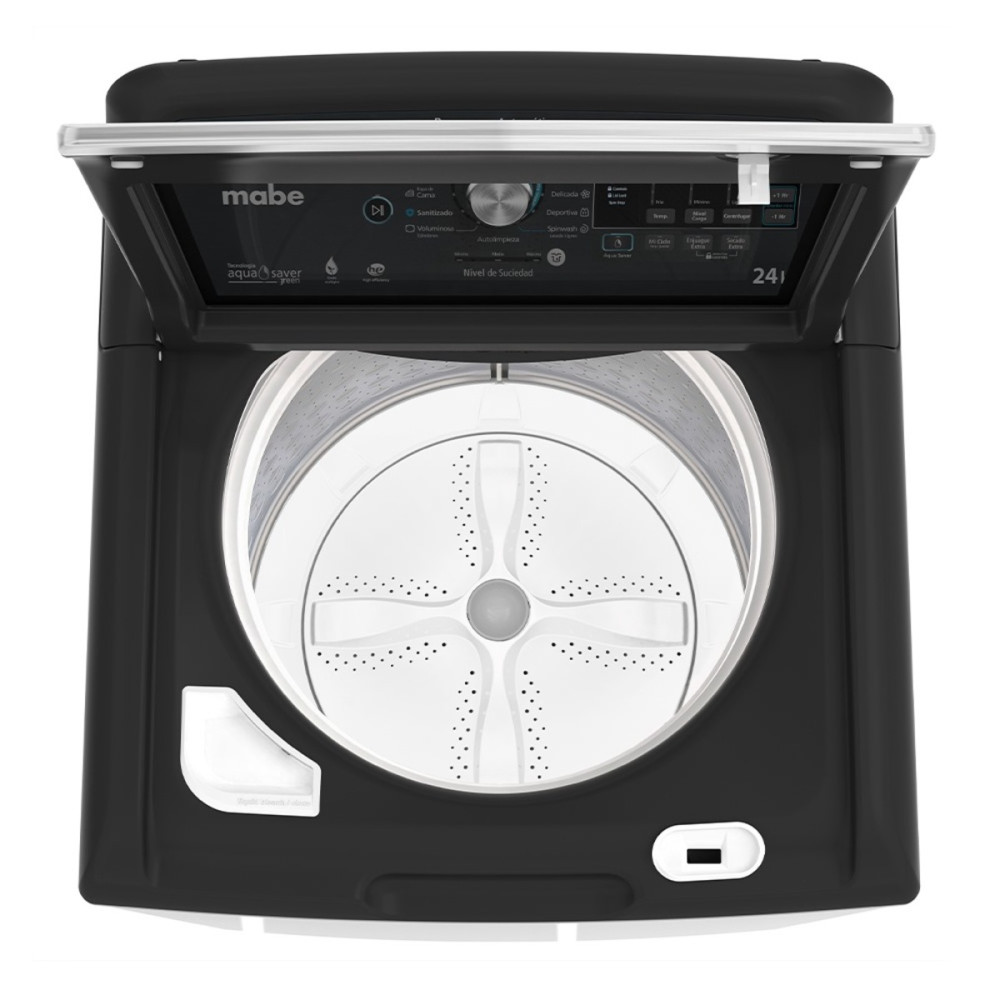 Lavadora Automática Aqua Saver Green High Efficiency 24 kg Diamond Gray con Sanitizado Mabe - LMH74201WDAB1