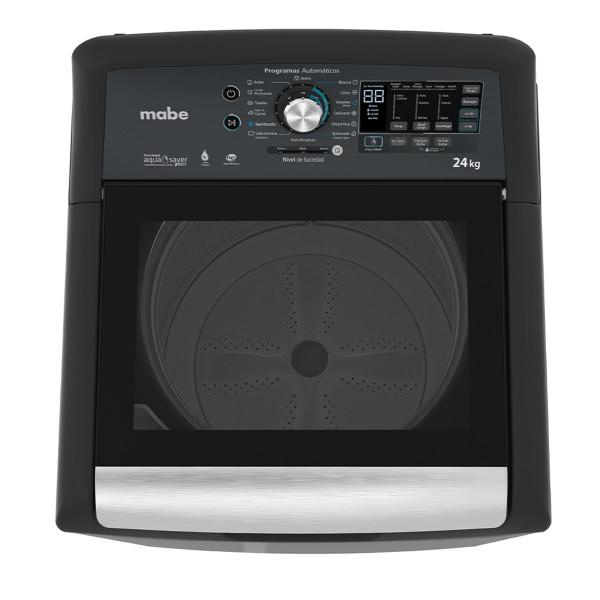 Lavadora Automática Aqua Saver Green High Efficiency 24 kg Diamond Gray con Sanitizado Mabe - LMH74201WDAB1