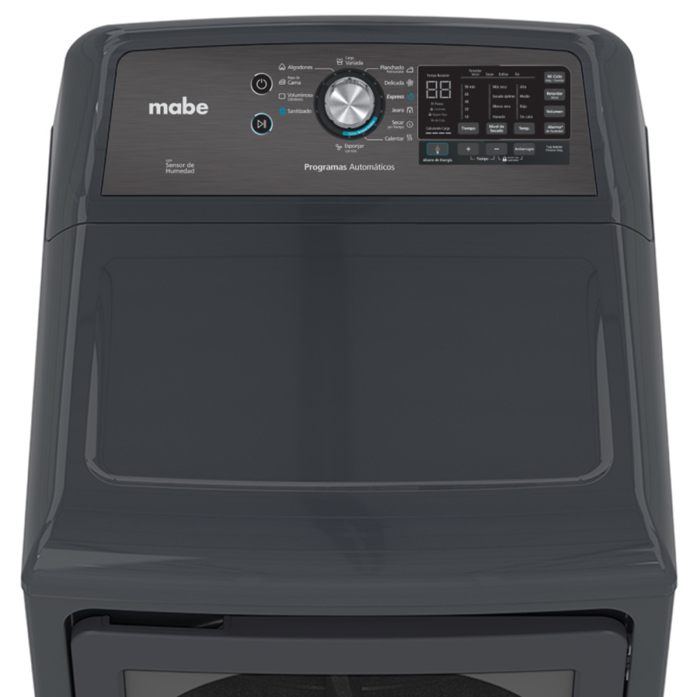 Secadora Eléctrica 220 V 7.4 cu. ft. Diamond Gray con Sanitizado Mabe - SME17R8MSDBP0