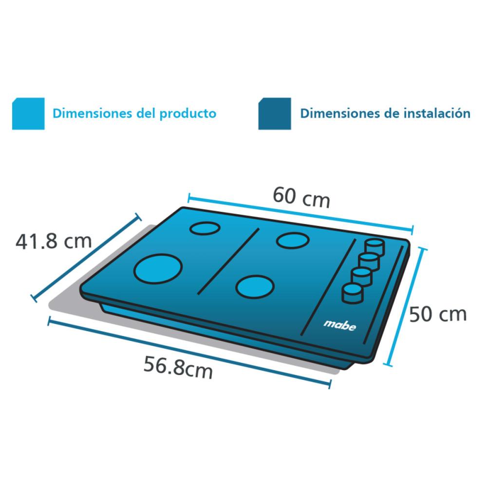 CMG6054SA-3EC - Cocina a gas MABE