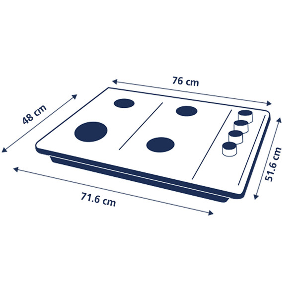PGP75TI0 - Encimera a gas GE