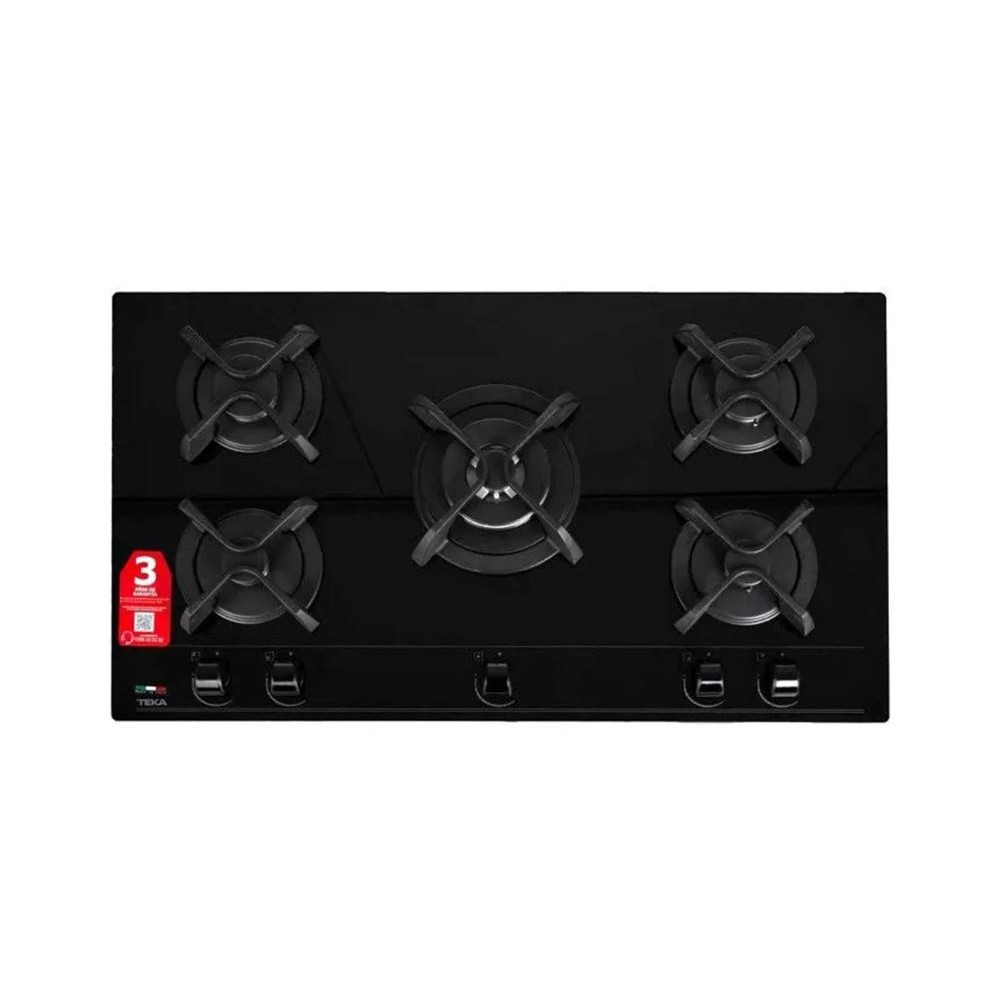 GBC 95030 KBB BK ENCIMERA GAS ON GLASS 90CM TEKA GBC 95030 KBB BK ENCIMERA GAS ON GLASS 90CM TEKA