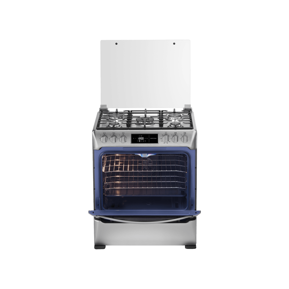 COCINA A GAS MONTECARLO ZAFIRO 5 QUEMADORES 30" CROMA