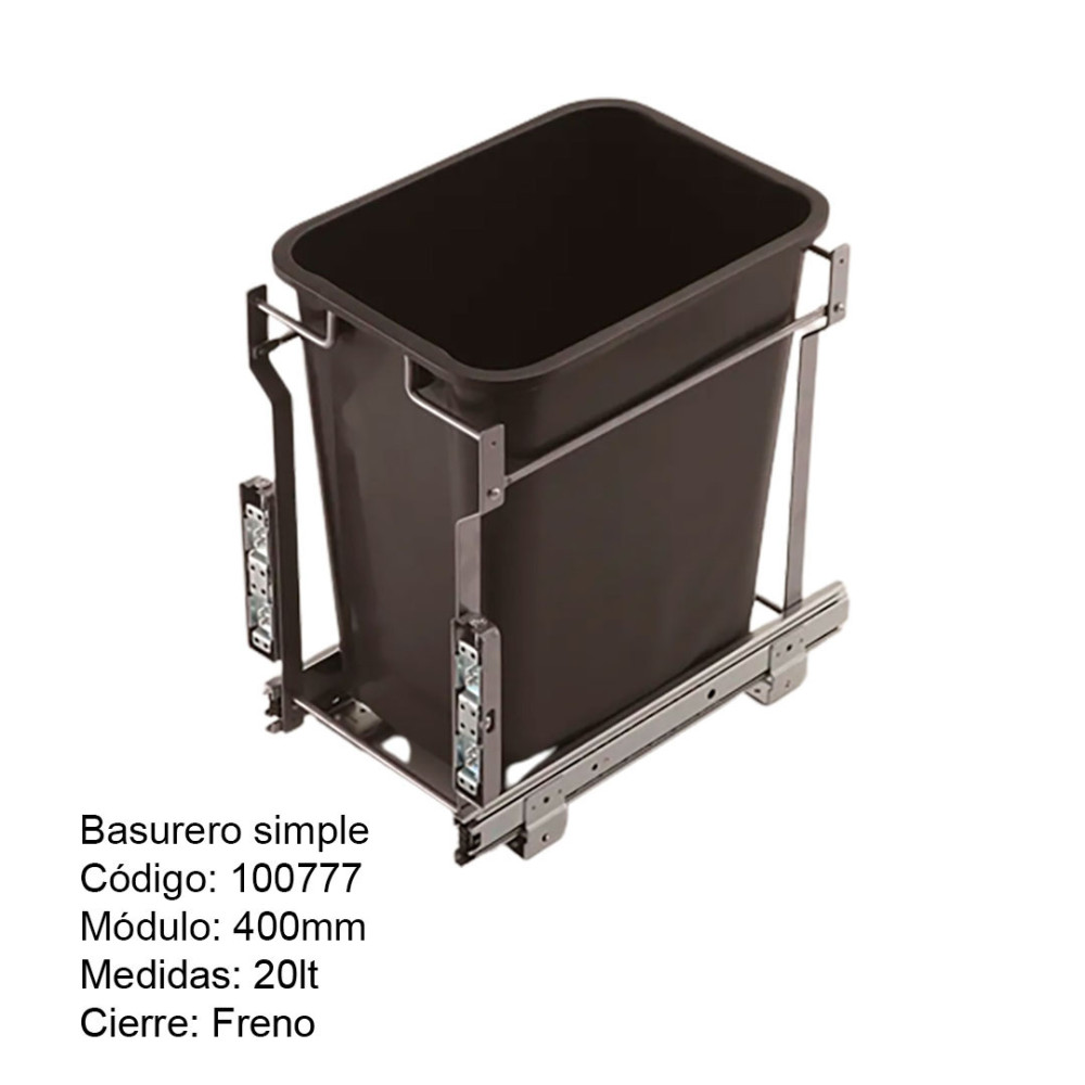 BASURERO D37238 SIMPLE 20LTS R/FRENO
