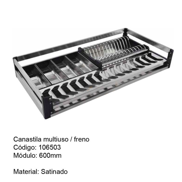 CANASTILLA MULTIUSO F EXTRAIBLE 800MM / FRENO