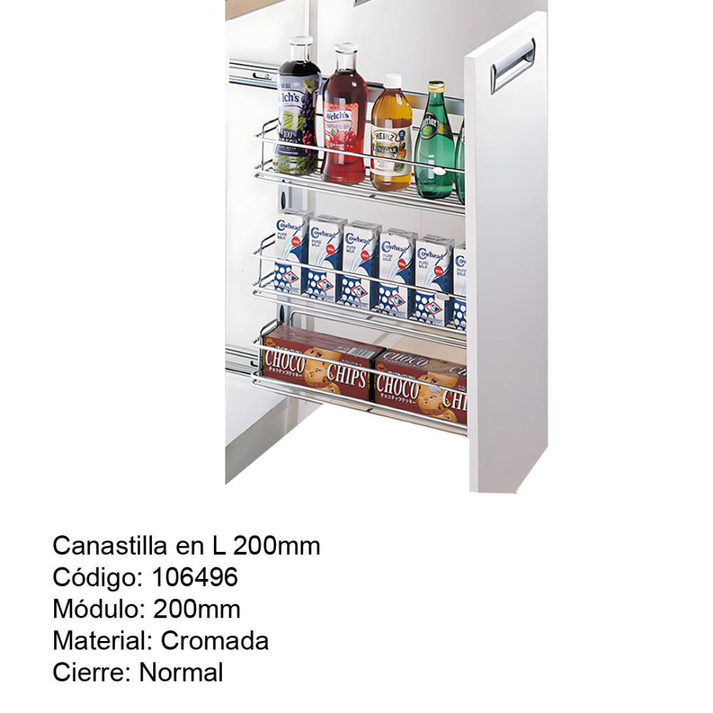 CANASTILLA E132 P/BOTELLA 3 BANDEJAS MOD 200 CROM R/EXTENSION