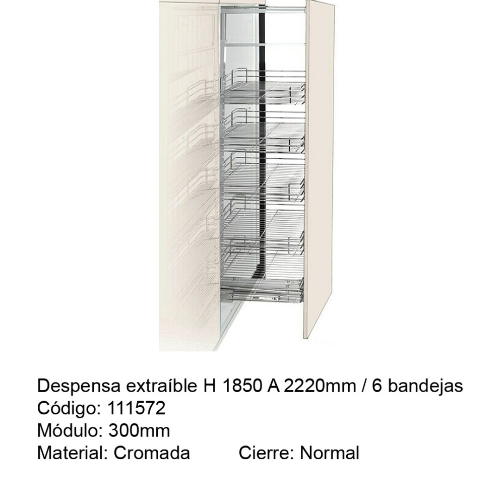 DESPENSA  EXTRAIB 6 BDJS MOD. 300 H 1850 A 2220 / 6 BANDEJAS