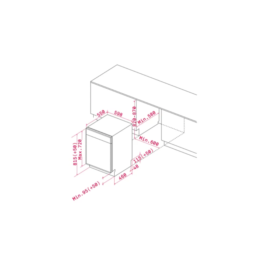 LAVAPLATOS INTEGRACION TOTAL DW8 57 FIM D INOX 110 V/60 Hz LAVAPLATOS INTEGRACION TOTAL DW8 57 FIM D INOX 110 V/60 Hz
