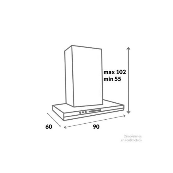 CAMPANA ISLA FULL GLASS 90 CM (Isla)