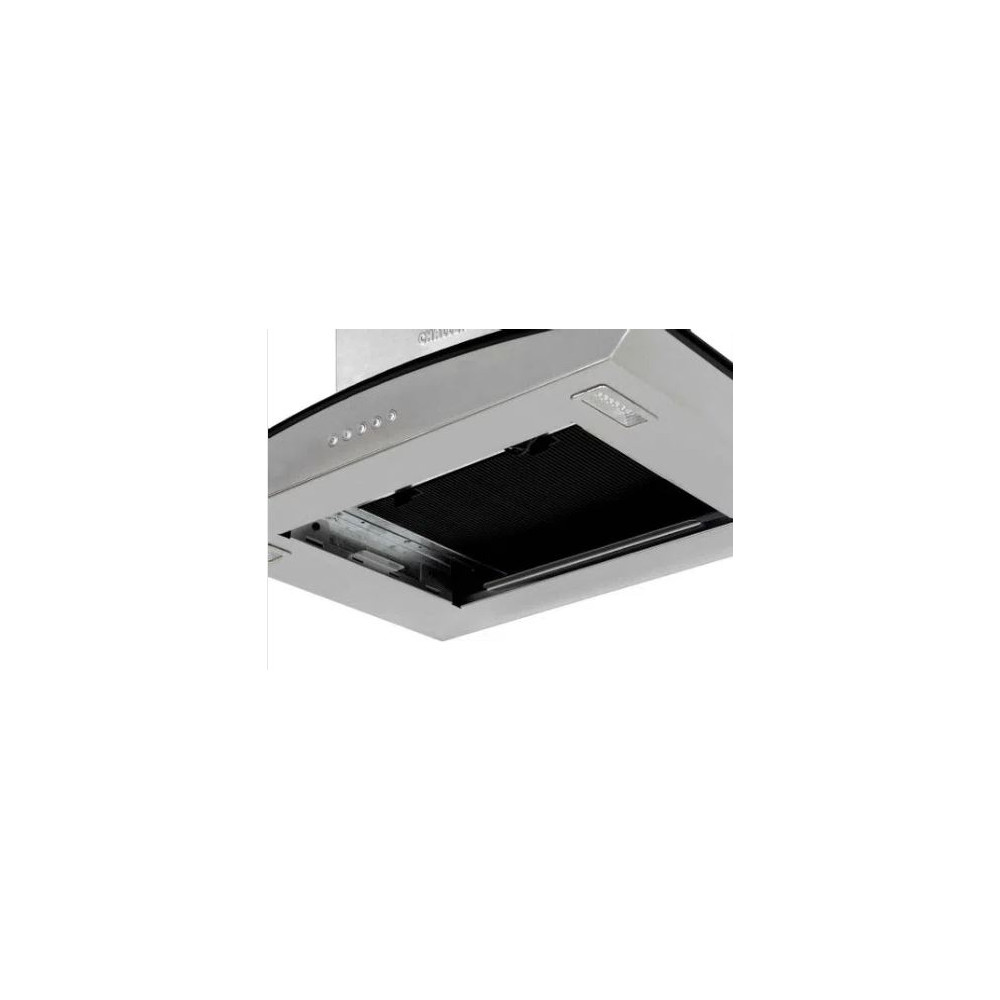 CAMPANA 80CM ISLA VIDRIO/CUR