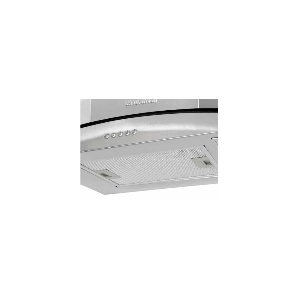 CAMPANA 80CM ISLA VIDRIO/CUR