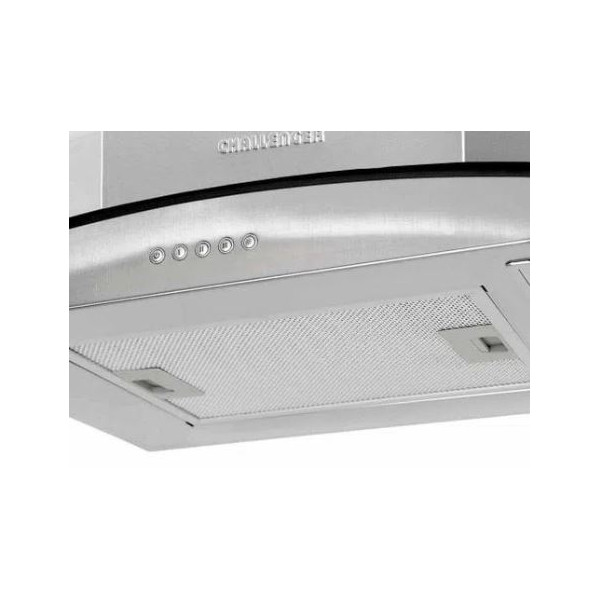 CAMPANA 80CM ISLA VIDRIO/CUR