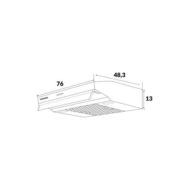 CAMPANA HORIZONTAL 76CM/120 A. I IONIZACIÓN