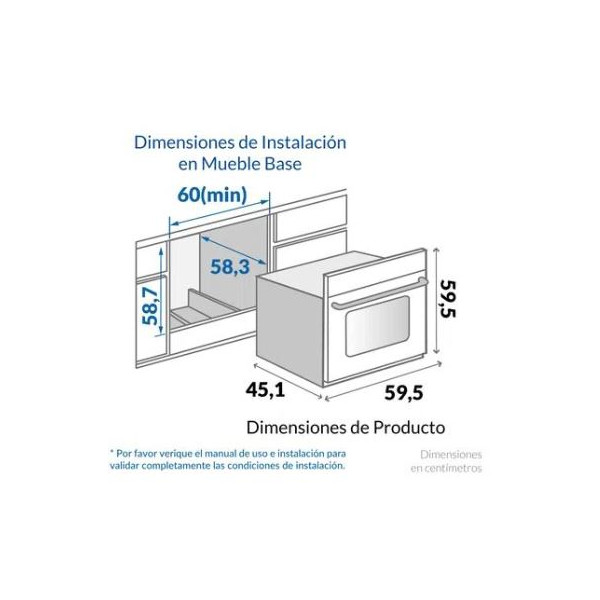 HORNO ELECTRICO/220V EST/SQ REFLECT